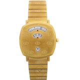 Gucci Grip Quartz Yellow Gold Dial Gold Steel Strap Unisex Watch - YA157409