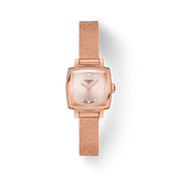 Tissot Lovely Square Lady Quartz Rose Gold Dial Rose Gold Mesh Bracelet Watch For Women - T058.109.33.456.00