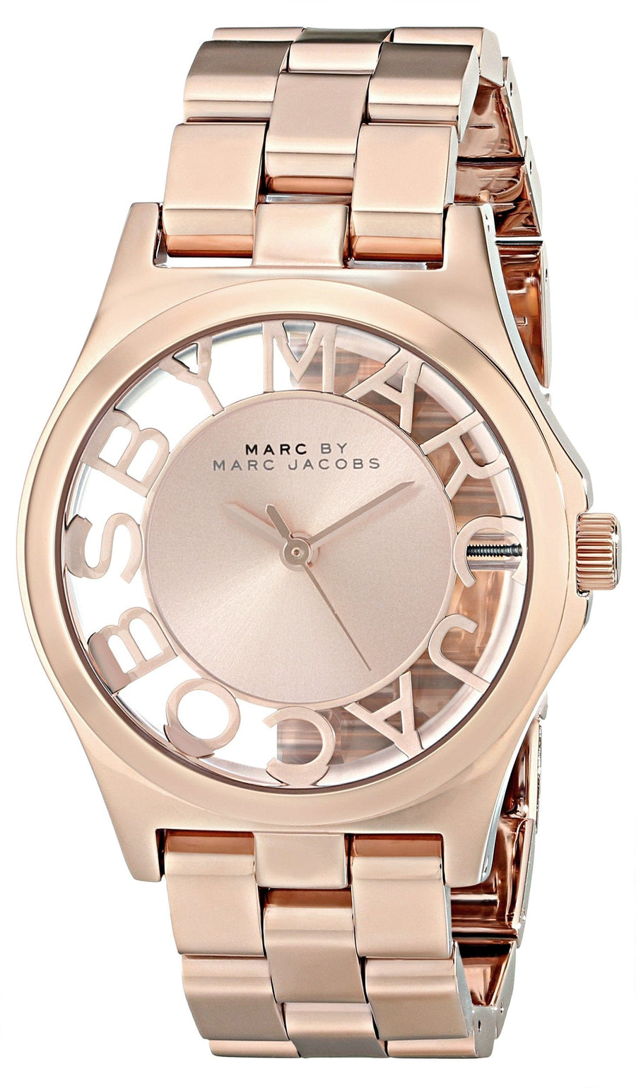 Marc Jacobs Henry Rose Gold Dial Rose Gold Steel Strap Watch for Women - MBM3293