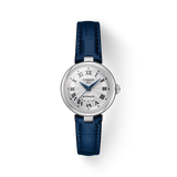 Tissot Bellissima Automatic White Dial Blue Leather Strap Watch For Women - T126.207.16.013.00