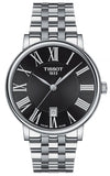 Tissot Carson Premium Black Dial Silver Steel Strap Watch For Men - T122.410.11.053.00