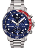 Tissot Seastar 1000 Quartz Chronograph Blue Dial Silver Steel Strap Watch For Men - T120.417.11.041.03