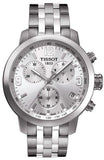 Tissot PRC 200 Chronograph Quartz Silver Dial Silver Steel Strap Watch For Men - T055.417.11.037.00