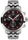 Tissot PRC 200 Asian Games Special Edition Black Dial Silver Steel Strap Watch For Men - T055.417.11.057.01