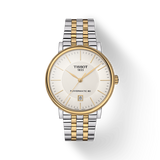 Tissot Carson Premium Powermatic 80 White Dial Two Tone Steel Strap Watch For Men - T122.407.22.031.00