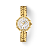 Tissot Flamingo Mother of Pearl Dial Gold Steel Strap Watch For Women - T094.210.33.111.00