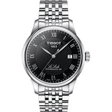 Tissot Le Locle Powermatic 80 Automatic Black Dial Silver Steel Strap Watch For Men - T006.407.11.053.00