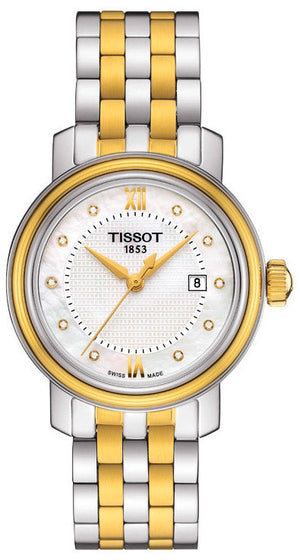 Tissot T Classic Bridgeport Mother of Pearl Dial Two Tone Steel Strap Watch For Women - T097.010.22.116.00