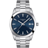 Tissot Gentleman Quartz Blue Dial Silver Steel Strap Watch For Men - T127.410.11.041.00