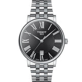 Tissot Carson Silver Stainless Steel Black Dial Premium Watch For Men - T122.410.11.053.00