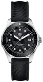 Tag Heuer Aquaracer Quartz Black Mother of Pearl Dial Black Textile Strap Watch for Women - WAY131M.FT6092