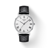 Tissot Everytime Medium White Dial Black Leather Strap Watch For Men - T109.410.16.033.01