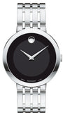 Movado Esperanza 39mm Black Dial Silver Steel Strap Watch For Men - 0607057