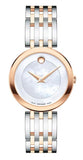 Movado Esperanza Mother of Pearl Dial Two Tone Steel Strap Watch For Women - 0607114