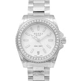 Gucci Dive Diamonds Mother of Pearl Dial Silver Steel Strap Watch For Women - YA136406