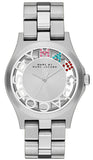 Marc Jacobs Henry Silver Skeleton Dial SIlver Stainless Steel Strap Watch for Women - MBM3262