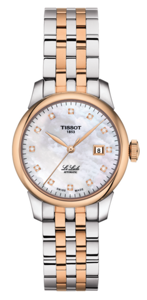 Tissot Le Locle Automatic Lady Mother of Pearl Dial Two Tone Steel Strap Watch For Women - T006.207.22.116.00