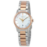 Gucci G Timeless Silver Dial Two Tone Steel Strap Watch For Women - YA126564