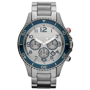 Marc Jacobs Rock Chronograph Silver Dial Silver Stainless Steel Strap Watch for Men - MBM5029