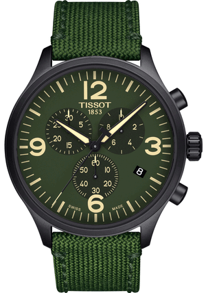 Tissot Chrono XL Green Dial Green NATO Strap Watch For Men - T116.617.37.097.00