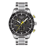 Tissot PRS 516 Chronograph Black Dial Silver Steel Strap Watch For Men - T100.417.11.051.00