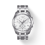 Tissot Couturier Chronograph White Dial Silver Steel Strap Watch For Men - T035.617.11.031.00