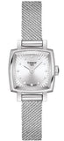 Tissot Lovely Square Silver Dial Silver Mesh Bracelet Watch For Women - T058.109.11.036.00