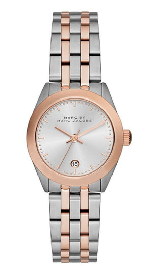 Marc Jacobs Peeker Silver Dial Two Tone Steel Strap Watch for Women - MBM3375
