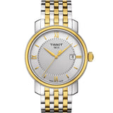 Tissot T Classic Bridgeport Silver Dial Two Tone Mesh Bracelet Watch For Men - T097.410.22.038.00