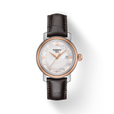 Tissot Bridgeport Lady White Dial Brown Leather Strap Watch For Women - T097.010.26.118.00