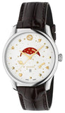 Gucci G-Timeless Sapphire Crystal White Dial Black Leather Strap Unisex Watch - YA126325