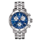 Tissot T Sport PRS 200 Chronograph Blue Dial Silver Steel Strap Watch For Men - T067.417.11.041.00