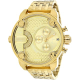 Diesel Big Daddy Analog Gold Dial Gold Stainless Steel Watch For Men - DZ7287