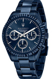 Maserati Blue Edition Collection 43m Blue Dial Stainless Steel Watch For Men - R8853100025