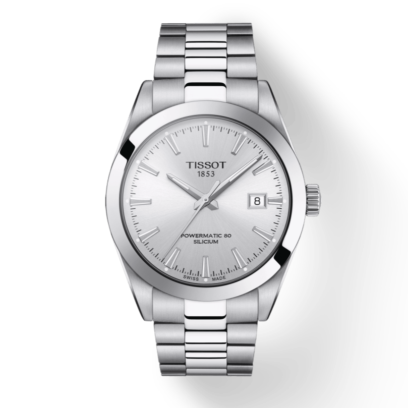Tissot Gentleman Powermatic 80 Silicium Silver Dial Silver Steel Strap Watch For Men - T127.407.11.031.00