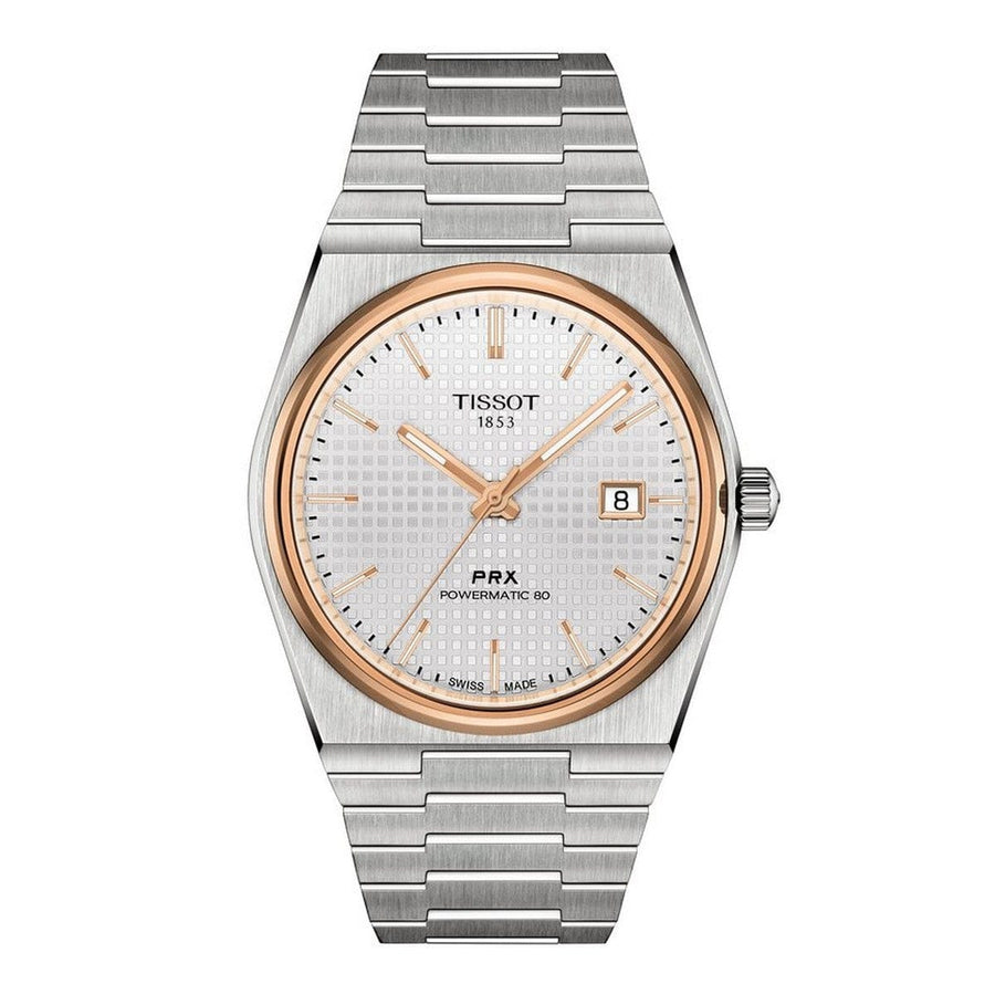 Tissot PRX Powermatic 80 Silver Dial Silver Steel Strap Watch For Men - T137.407.21.031.00