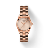 Tissot T Wave Cream Dial Rose Gold Steel Strap Watch For Women - T112.210.33.451.00