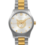 Gucci G Timeless Silver Dial Two Tone Steel Strap Watch For Women - YA1264074