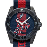 Gucci Dive Blue & Red Dial Blue & Red Nylon Strap Watch For Men - YA136214