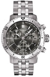 Tissot PRS 200 Grey Dial Chronograph Grey Dial Silver Steel Strap Watch For Men - T067.417.11.051.00