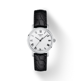 Tissot Everytime Small White Dial Black Leather Strap Watch For Women - T109.210.16.033.00