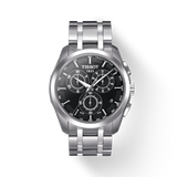 Tissot Couturier Chronograph Black Dial Silver Steel Strap Watch For Men - T035.617.11.051.00