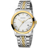 Gucci G Timeless Silver Dial Two Tone Steel Strap Watch For Women - YA126511