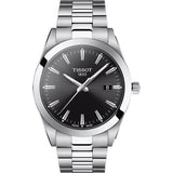 Tissot Gentleman Black Dial Silver Steel Strap Watch For Men - T127.410.11.051.00