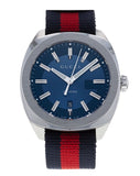 Gucci GG2570 Quartz Blue Dial Blue & Red Nylon Strap Watch For Men - YA142304