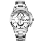 Maserati Ingegno Chronograph White Dial Silver Steel Strap Watch For Men - R8873619004