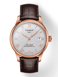 Tissot Le Locle Powermatic 80 Silver Dial Brown Leather Strap Watch For Men - T006.407.36.033.00