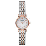 Emporio Armani Mother of Pearl Dial Two Tone Steel Strap Watch For Women - AR1689