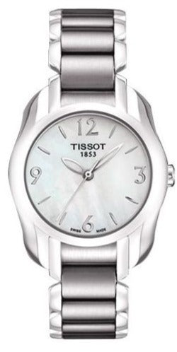 Tissot T Wave Mother of Pearl Dial Two Tone Steel Strap Watch For Women - T023.210.11.117.00