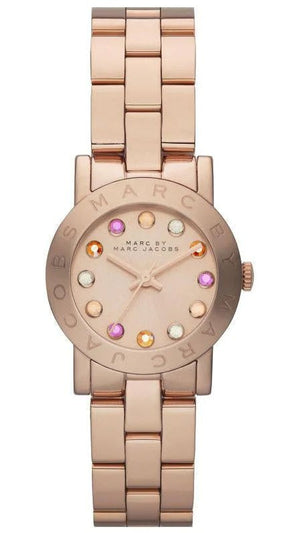 Marc Jacobs Amy Rose Gold Dial Rose Gold Steel Strap Watch for Women - MBM3219